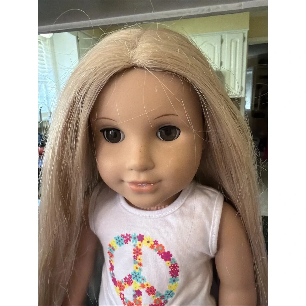 American Girl Julie Doll w/outfit Long Blonde Hair Hippie 70s Chic Groovy 18